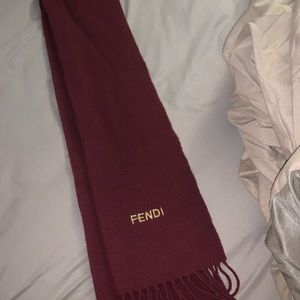 Burgundy Fendi Scarf